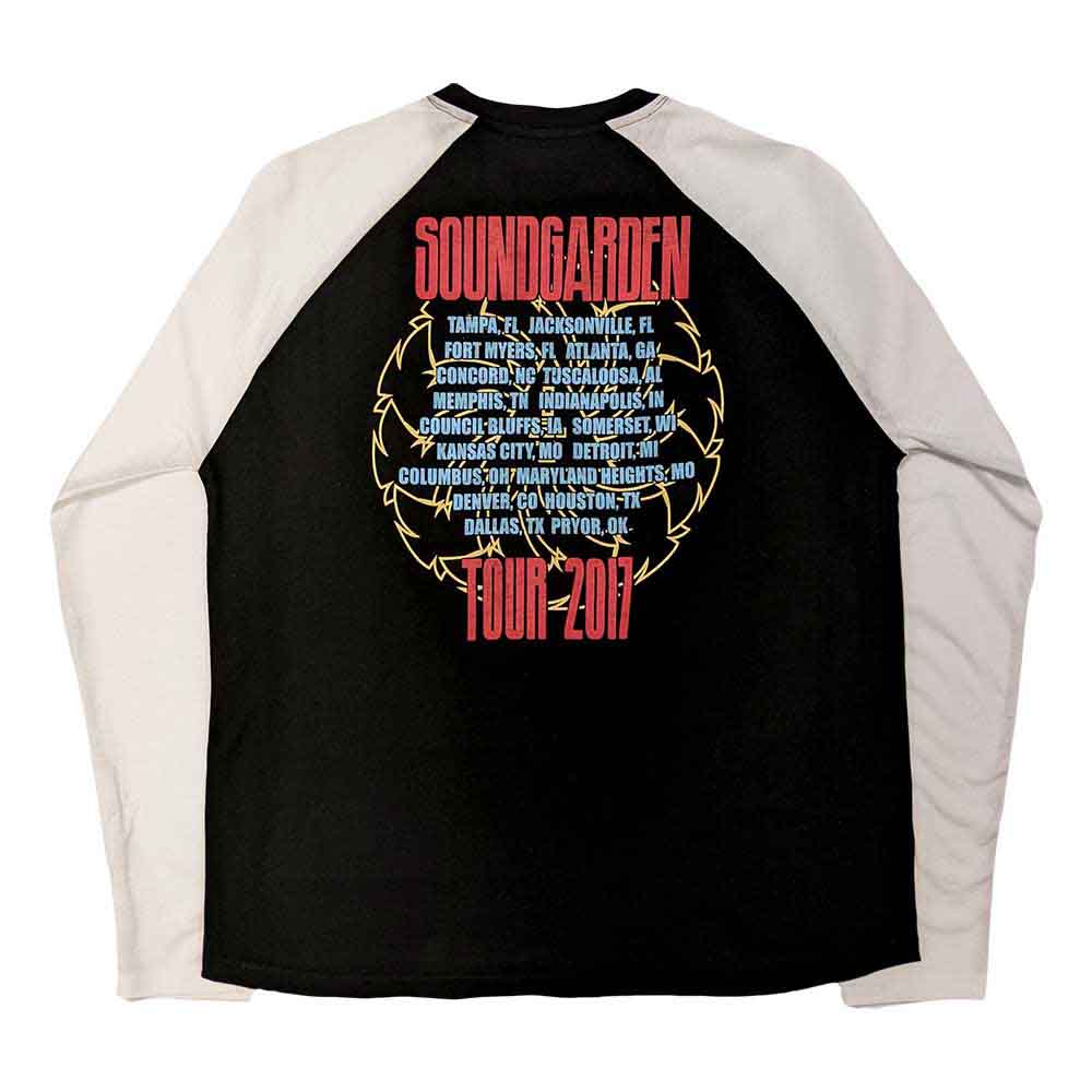 Soundgarden Raglan Long Sleeve T-Shirt - Tour 2017 (Back Print) - Unisex Official Licensed Design