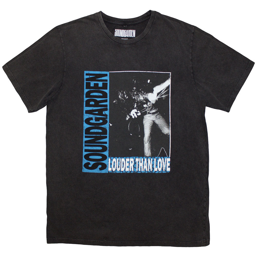 Soundgarden Unisex Stone Wash T-Shirt - Louder Than Love - Official Licensed Design