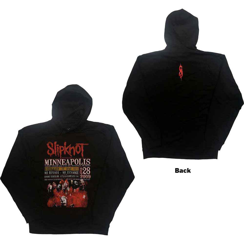 Slipknot Unisex Hoodie - Minneapolis '09 (Back Print)  - Official Licensed Design