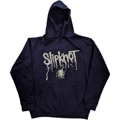 Slipknot Pullover Hoodie - Splatter (Back Print)  - Navy Unisex Official Licensed Design