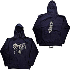 Slipknot Pullover Hoodie - Splatter (Back Print)  - Navy Unisex Official Licensed Design