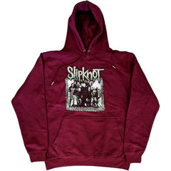Slipknot Unisex Hoodie - Barcode Photo  (Back Print)  - Red Official Licensed Design