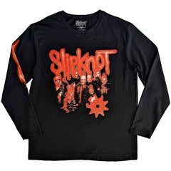 Slipknot Unisex-T-Shirt mit langen Ärmeln – Shrouded Group (Rückendruck) – offizielles Unisex-Lizenzdesign – weltweiter Versand