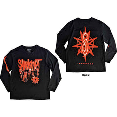 Slipknot Unisex Long Sleeved T-Shirt - Shrouded Group (Back Print) - Conception sous licence officielle unisexe - Expédition mondiale