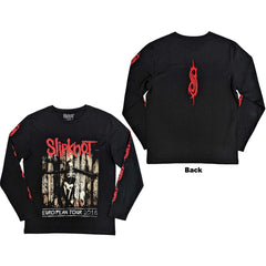Slipknot Unisex Long Sleeved T-Shirt - Skeleton Flag (Back Print) - Unisex Official Licensed Design