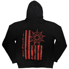 Slipknot Zipped Hoodie - 9 Point Flag (Back Print) - Unisex Official Licensed Design