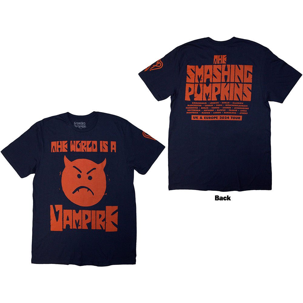 The Smashing Pumpkins Unisex T-Shirt  - World is a Vampire (Back Print) Unisex Official Licensed Design