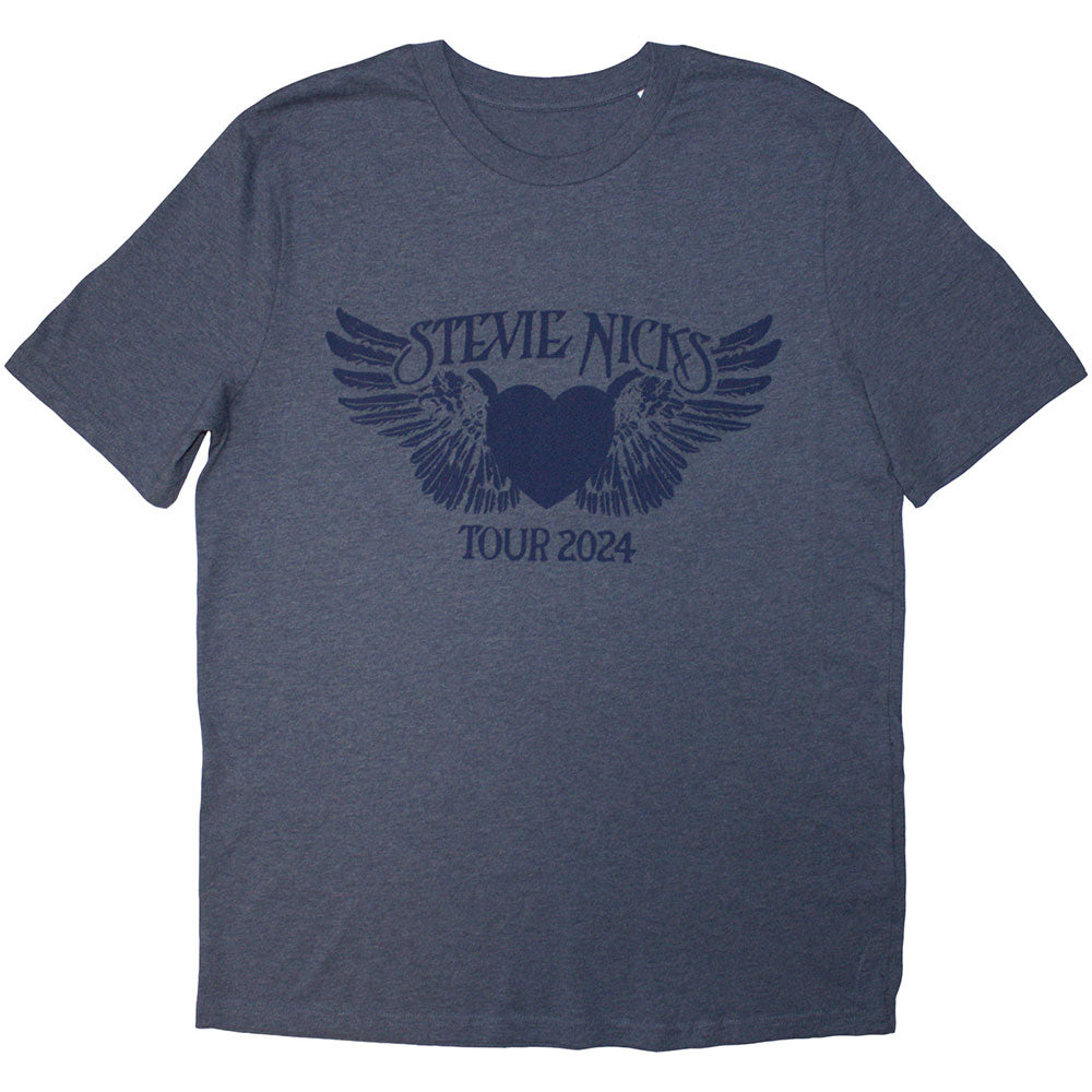 Stevie Nicks Unisex T-Shirt - Tour '24 Winged Heart (Back Print) Official Licensed Design