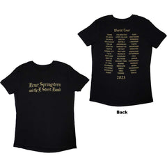 Bruce Springsteen Ladies T-Shirt - Tour Religious (Back Print) Official Licensed Design