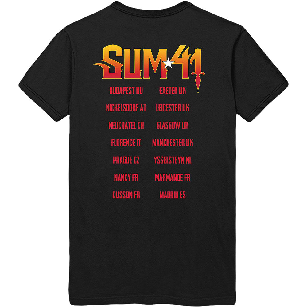 Sum 41 Unisex T-Shirt -  Out For Blood (Back Print) - Official Licensed Design
