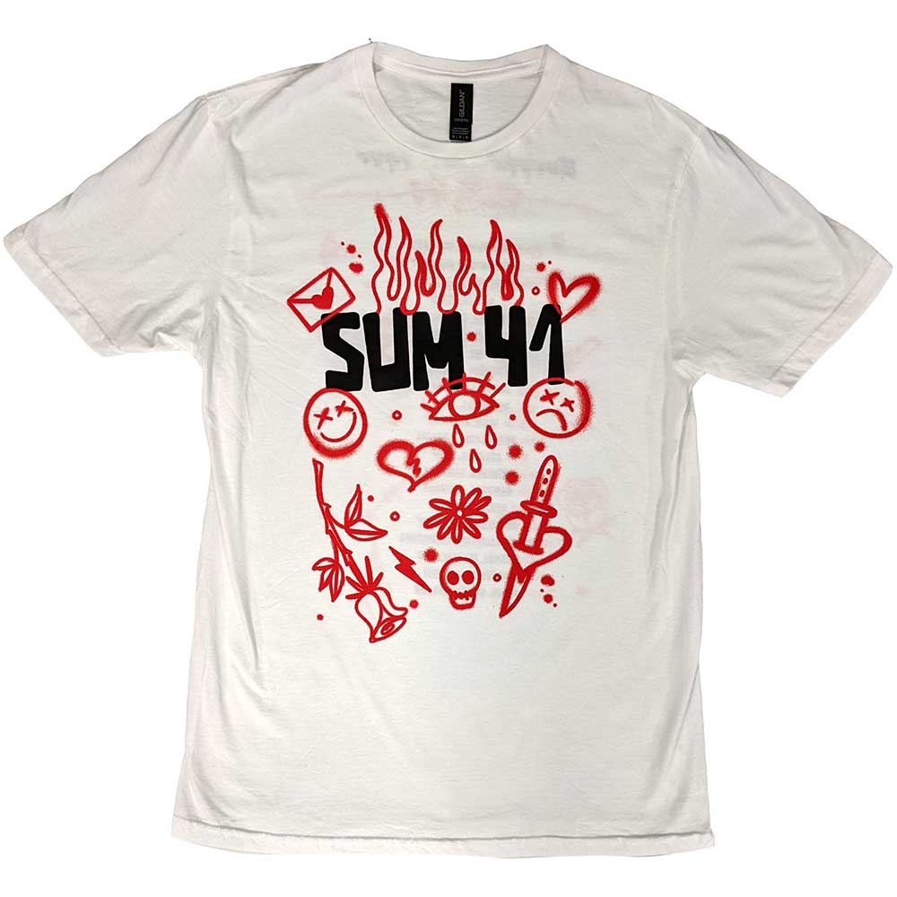 Sum 41 Unisex T-Shirt -  Sketches European Tour '22 - Official Licensed Design