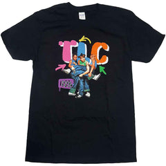 TLC Unisex T-Shirt - Kicking Group - Black Unisex Official Licensed Design