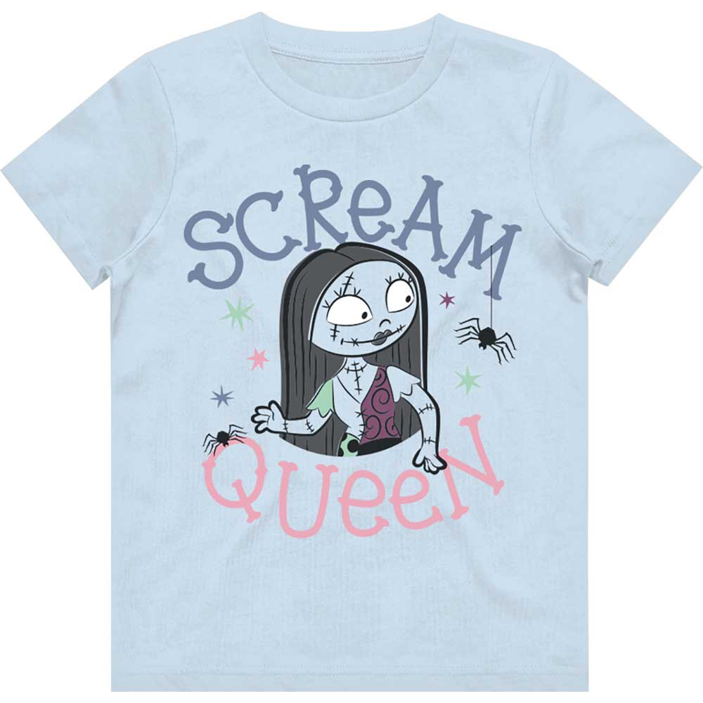 The Nightmare Before Christmas Mädchen-T-Shirt – Scream Queen – Blau, offizielles Lizenzdesign