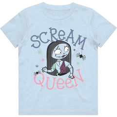 The Nightmare Before Christmas Mädchen-T-Shirt – Scream Queen – Blau, offizielles Lizenzdesign