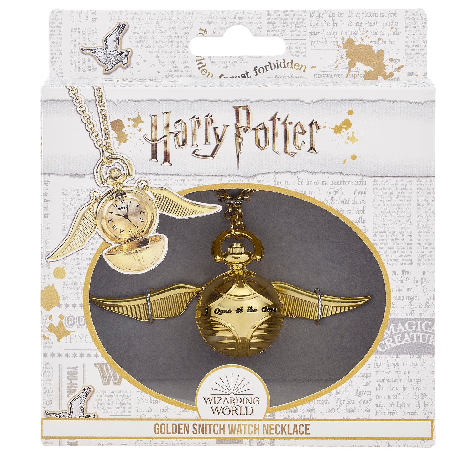 Harry Potter - Golden Snitch Watch Necklace- Official Licensed Product - Tracked Shipping