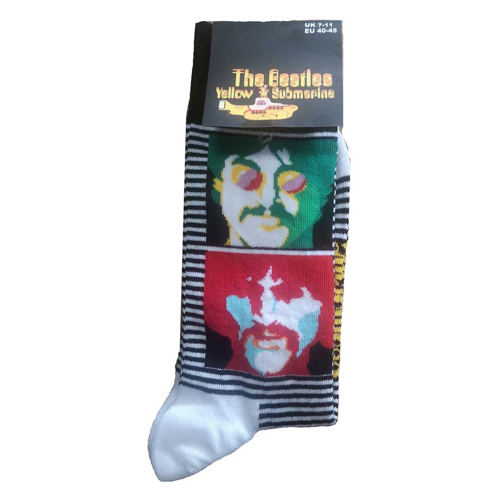The Beatles Unisex Ankle Socks - Yellow Submarine Faces (UK Size 7-11)