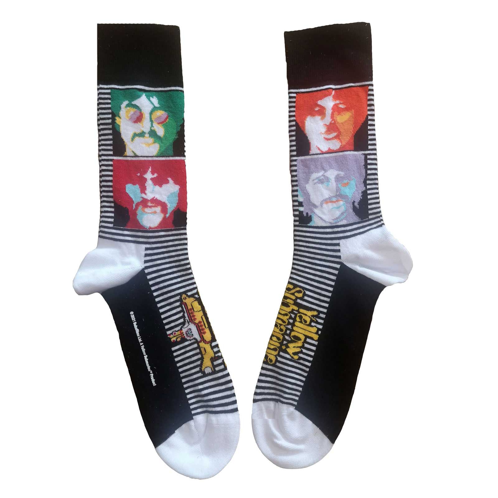 The Beatles Unisex Ankle Socks - Yellow Submarine Faces (UK Size 7-11)