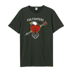 Amplified Foo Fighters Unisex T-Shirt - Eagle Tattoo - Charcoal  Official Licensed Product