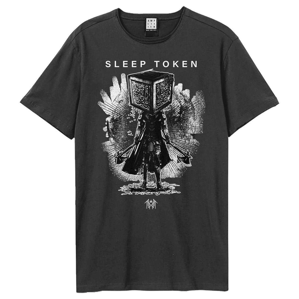 Amplified Sleep Token Unisex T-Shirt - Axe Samarui - Charcoal Grey Official Licensed Design