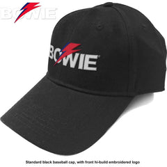 Offizielle lizenzierte David Bowie-Baseballkappe – Aladdin Sane Bolt-Logo – weltweiter Versand