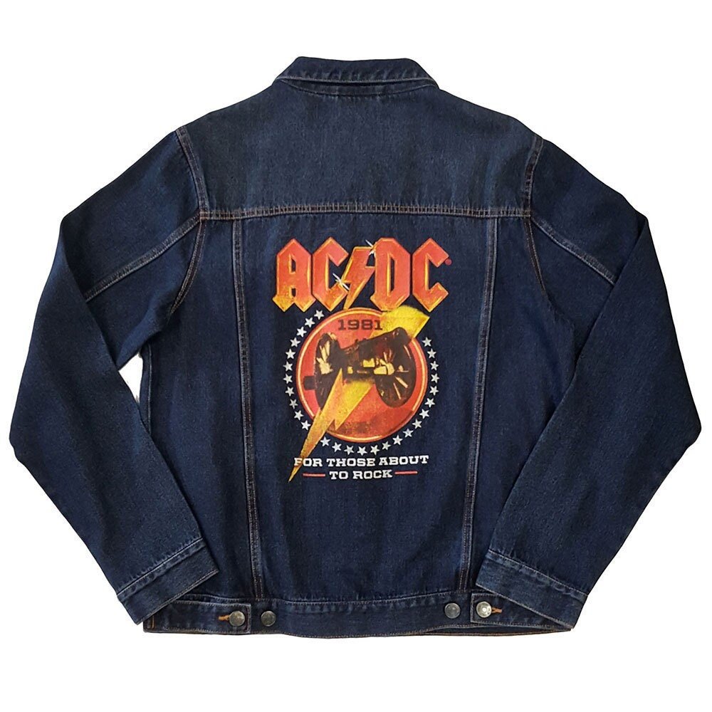 AC/DC Denim Jacket - Classic About to Rock Official Licensed Design - Worldwide Shipping - Jelly Frog