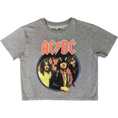 AC/DC Ladies Crop Top - Highway to Hell Circle - Official Licensed Design - Jelly Frog