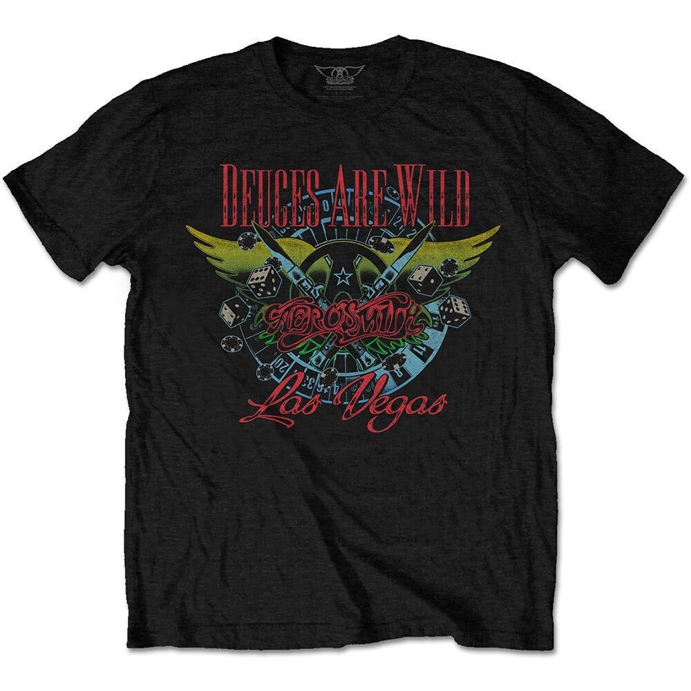 Aerosmith T-Shirt - Deuces are Wild Vegas - Unisex Official Licensed Design - Worldwide Shipping - Jelly Frog
