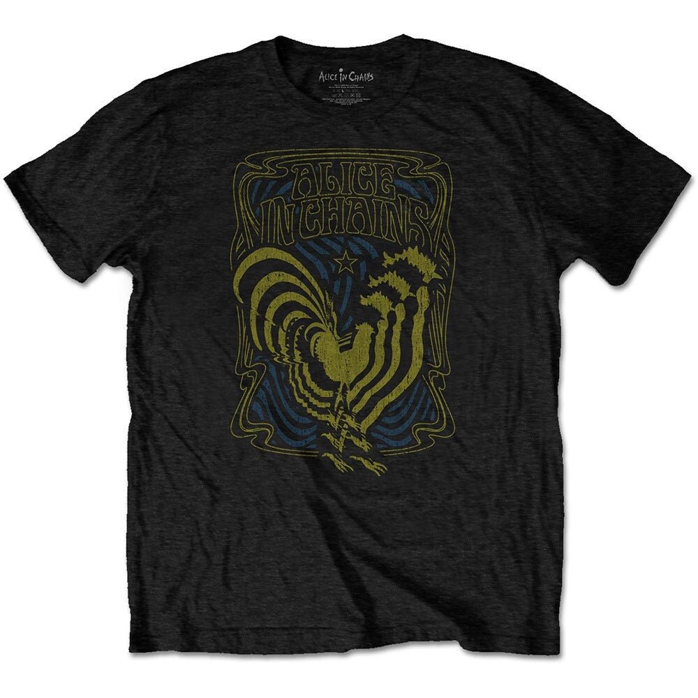 Alice in Chains T-Shirt - Rooster Design - Unisex Official Licensed Design - Worldwide Shipping - Jelly Frog