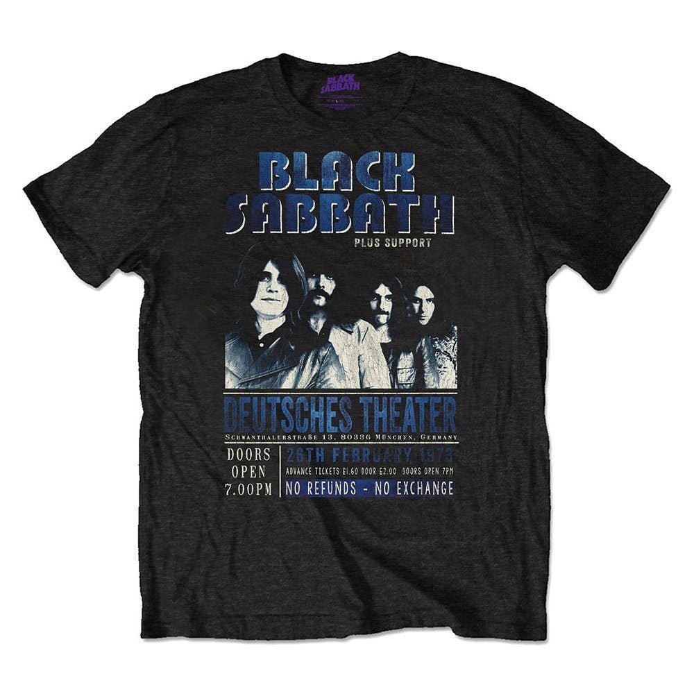 Black Sabbath Adult T-Shirt - Deutsches '73 (Eco-Friendly) - Official Licensed Design - Worldwide Shipping - Jelly Frog