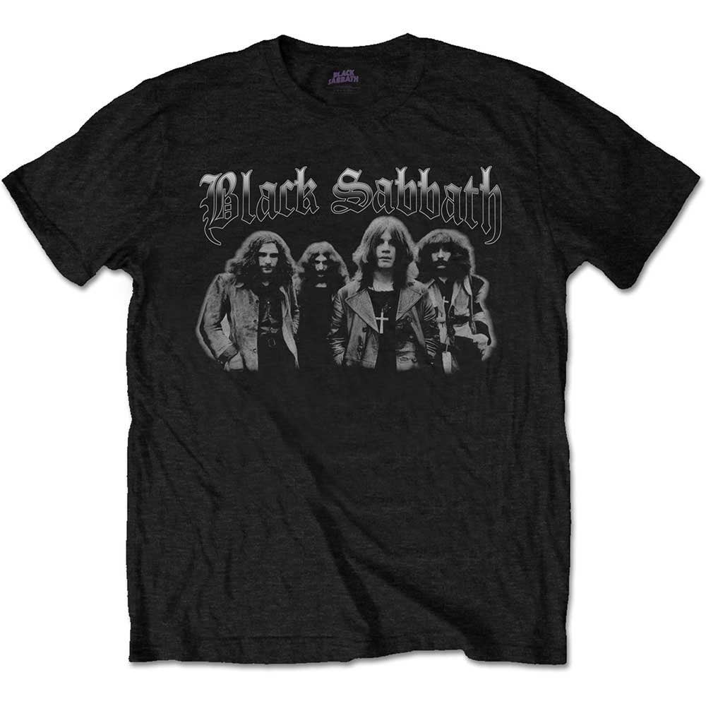 Black Sabbath Adult T-Shirt - Greyscale Group - Official Licensed Design - Worldwide Shipping - Jelly Frog