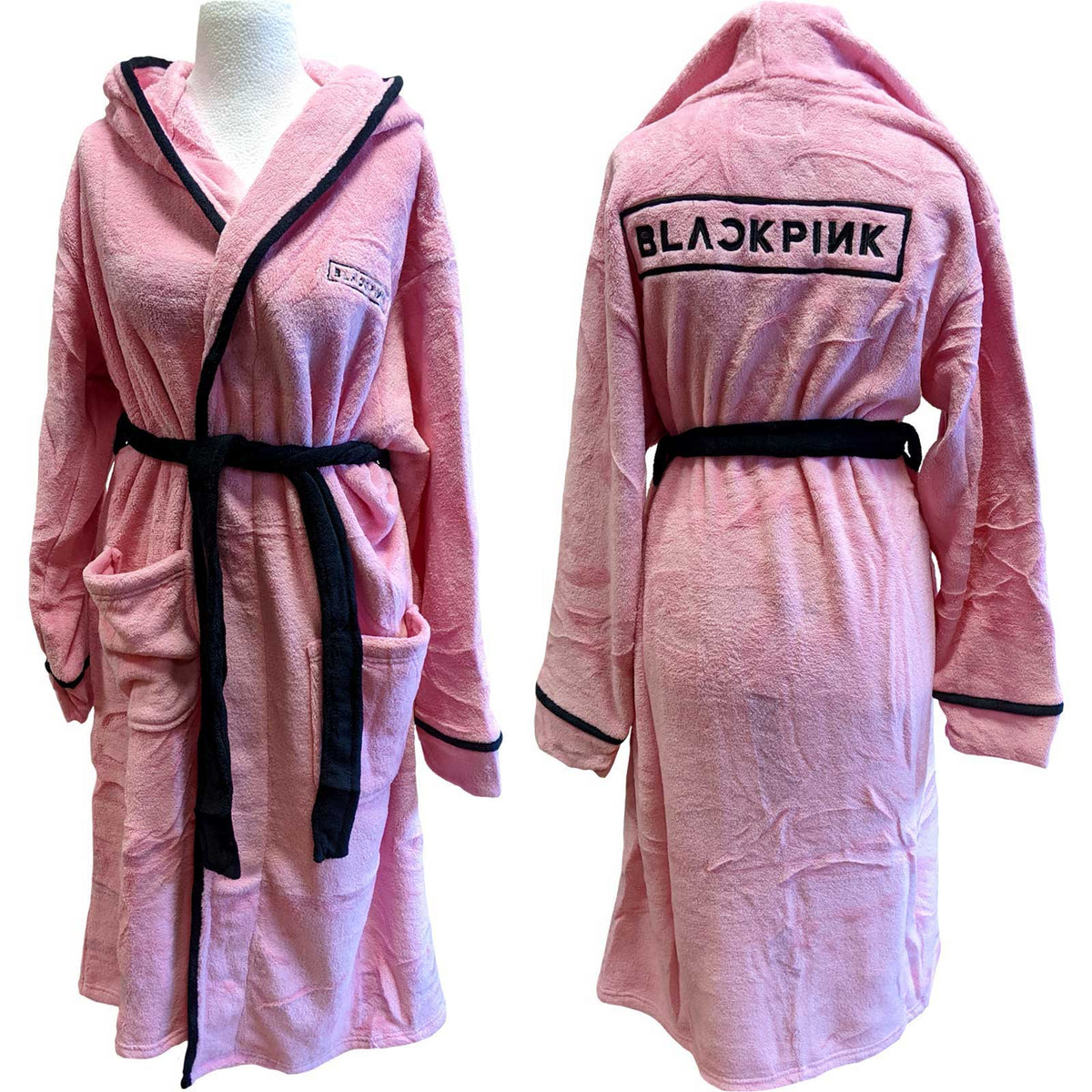 BlackPink Unisex Bathrobe - Logo - Pink Official Licensed Music Design - Jelly Frog