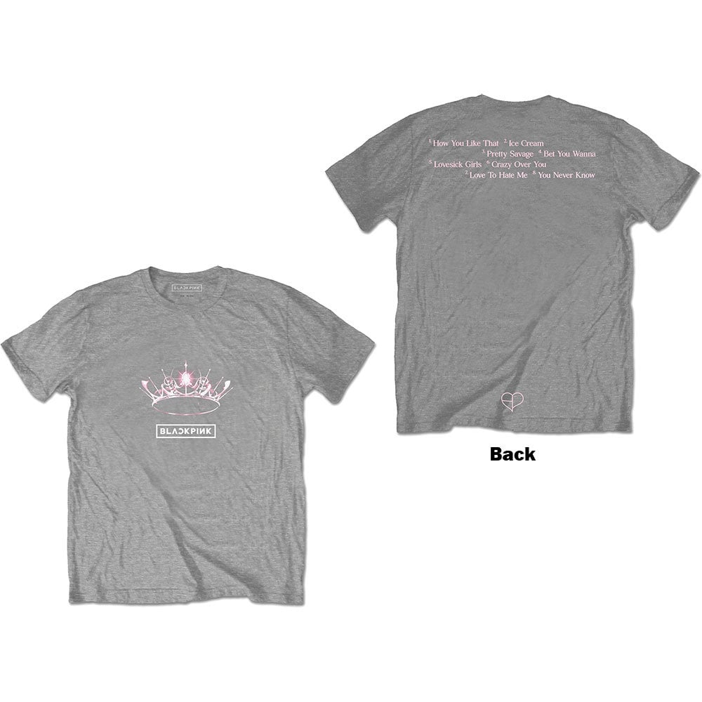 BlackPink Unisex T-Shirt - The Album Crown (Back Print) Official Licensed Design - Worldwide Shipping - Jelly Frog