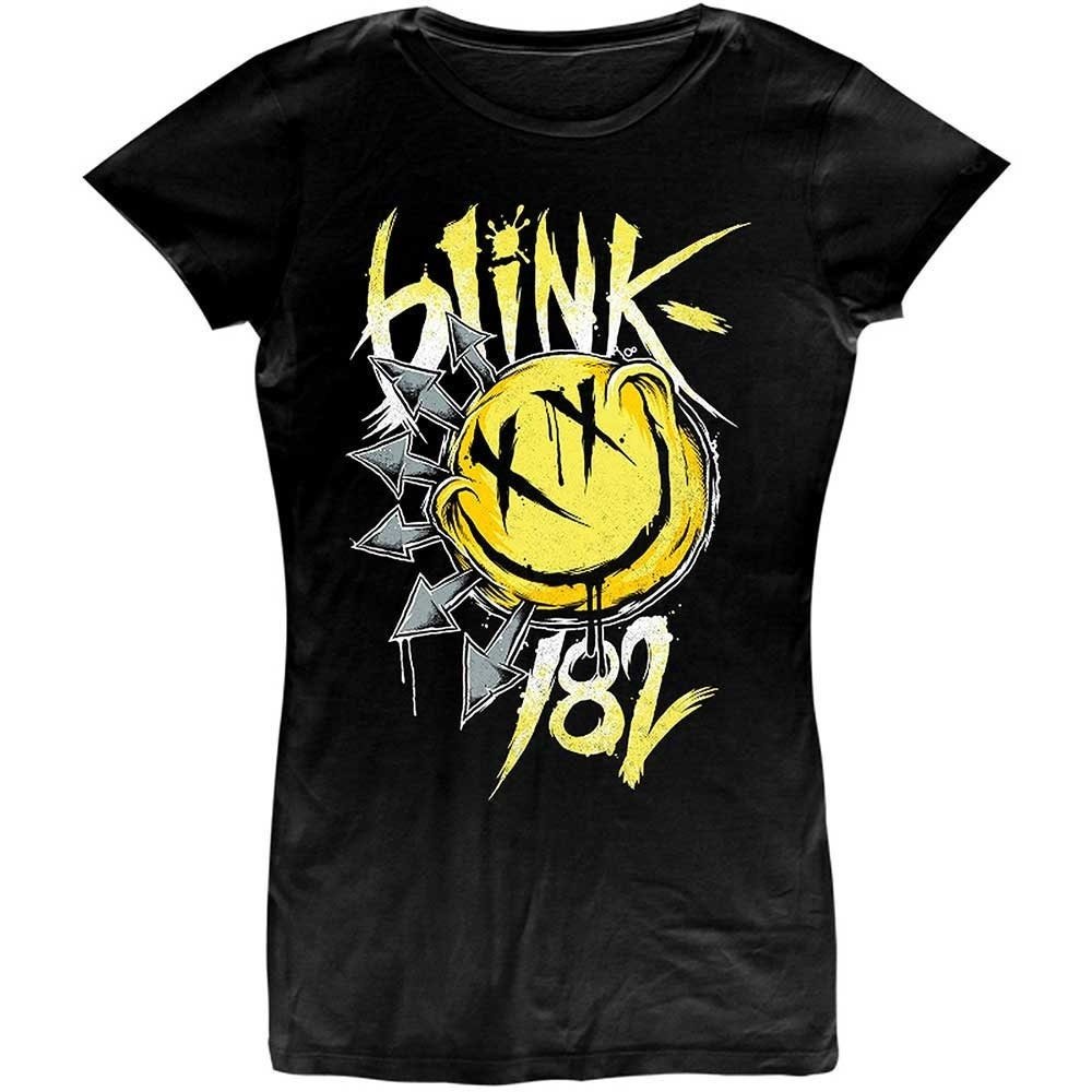 Blink 182 Ladies T-Shirt - Big Smile - Ladyfit Official Licensed Design - Worldwide Shipping - Jelly Frog