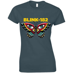 Blink 182 Ladies T-Shirt - Butterfly - Ladyfit Official Licensed Design - Worldwide Shipping - Jelly Frog