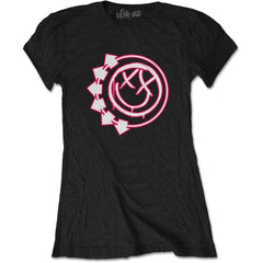 Blink 182 Ladies T-Shirt - Six Arrow Smiley - Black Ladyfit Official Licensed Design - Worldwide Shipping - Jelly Frog