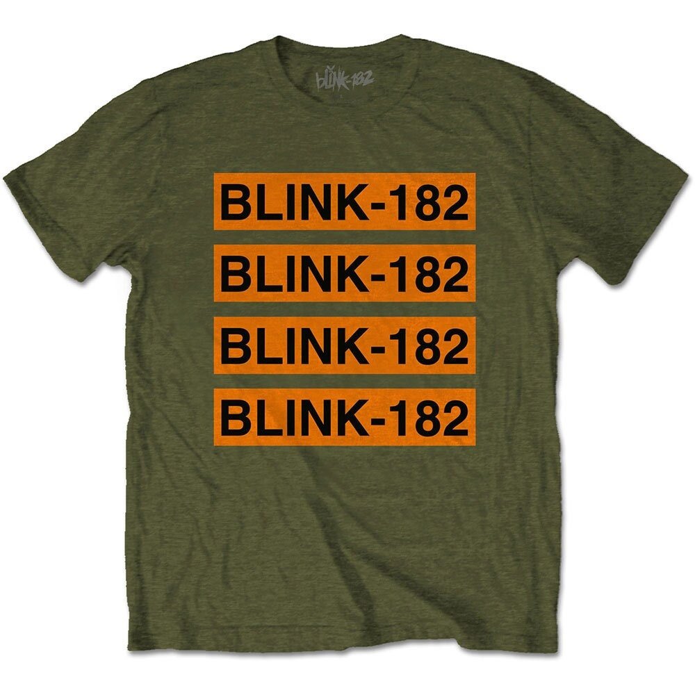 Blink 182 T-Shirt - Log Repeat- Unisex Official Licensed Design - Worldwide Shipping - Jelly Frog