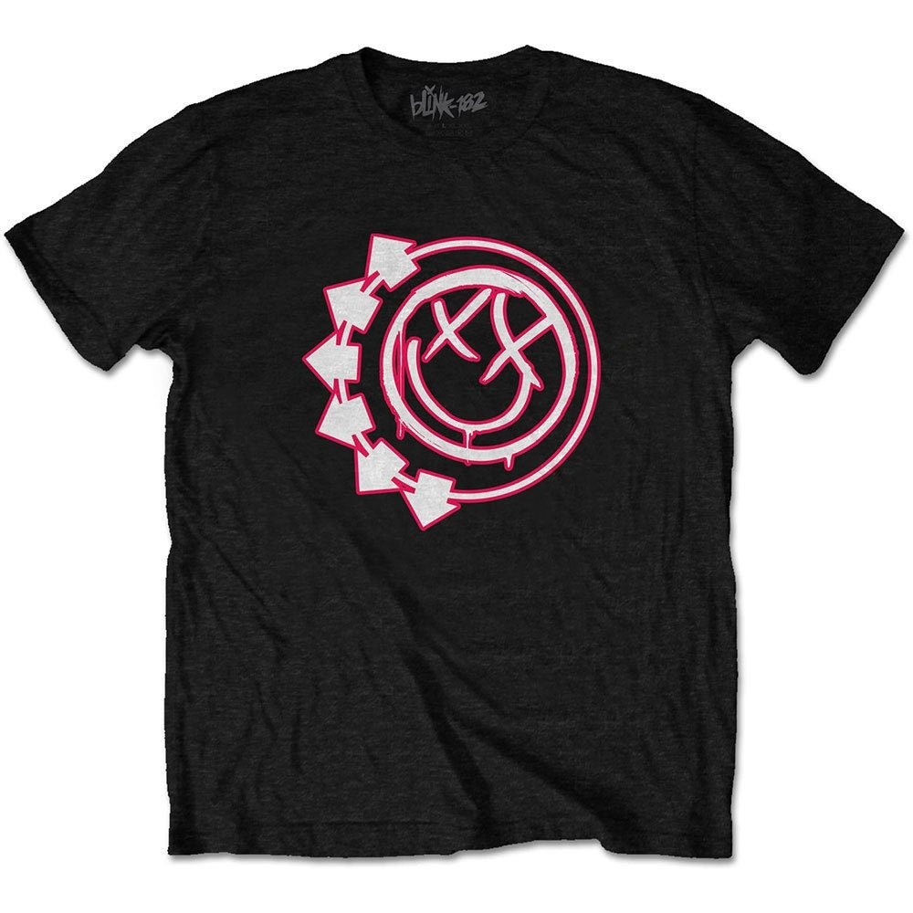 Blink 182 T-Shirt - Six Arrow Smiley - Unisex Official Licensed Design - Worldwide Shipping - Jelly Frog