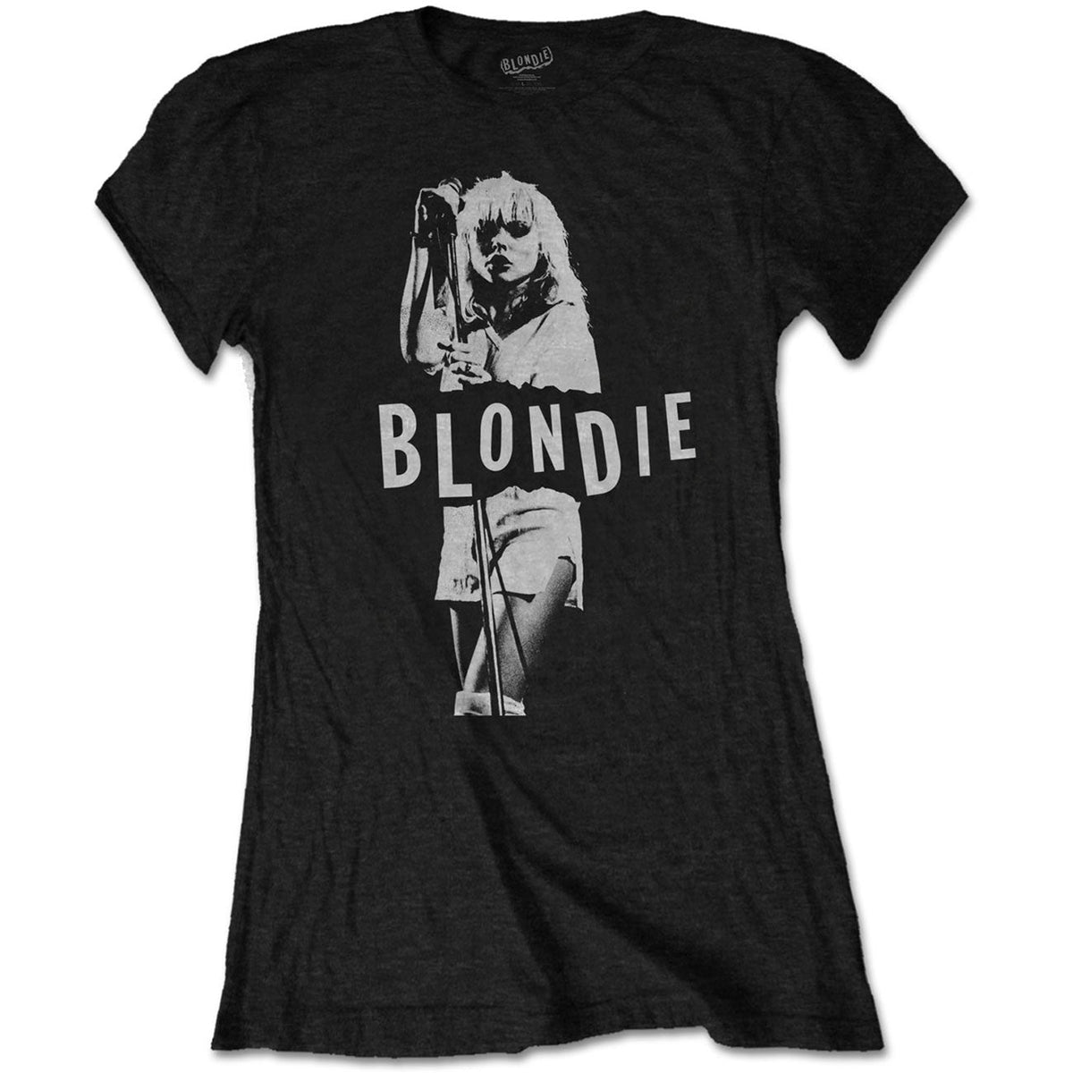 Blondie Ladies T-Shirt - Mic Stand - Official Licensed Design - Jelly Frog