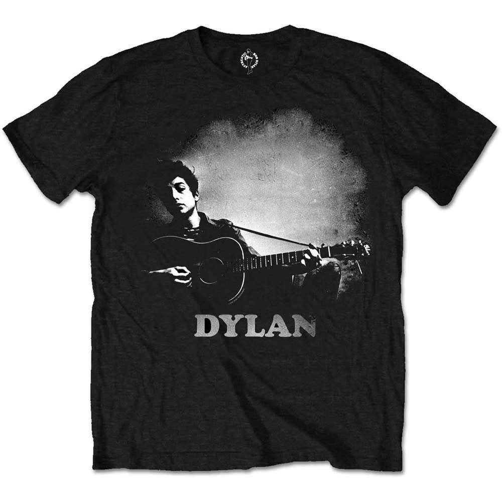 Bob Dylan Adult T-Shirt - Guitar & Logo - Official Licensed Design - Worldwide Shipping - Jelly Frog