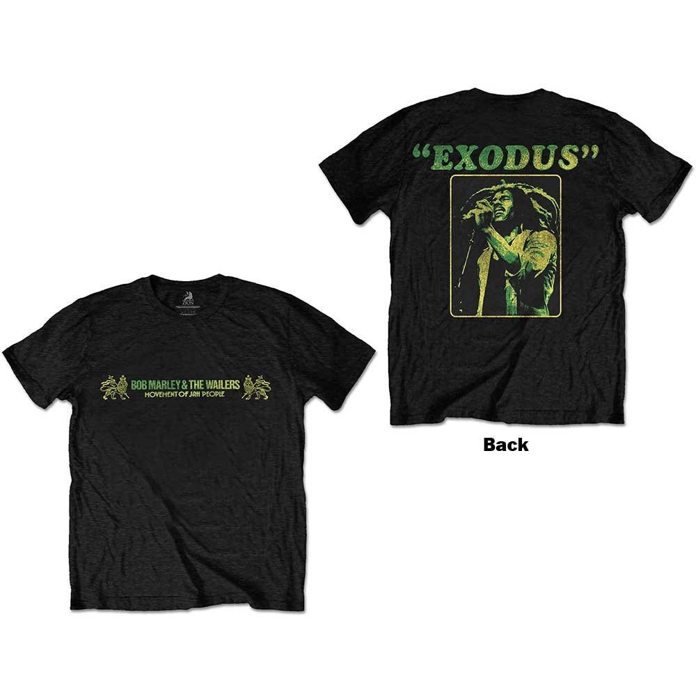 Bob Marley T-Shirt - Exodus (Back Print) - Unisex Official Licensed Design - Worldwide Shipping - Jelly Frog