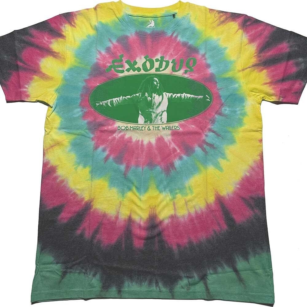 Bob Marley T-Shirt - Exodus Oval (Dye-Wash) - Unisex Official Licensed Design - Worldwide Shipping - Jelly Frog