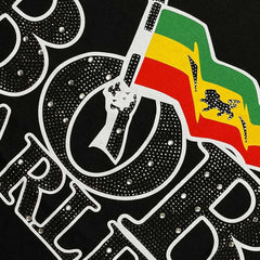 Bob Marley T-Shirt - Flag Logo (Diamante) - Unisex Official Licensed Design - Worldwide Shipping - Jelly Frog