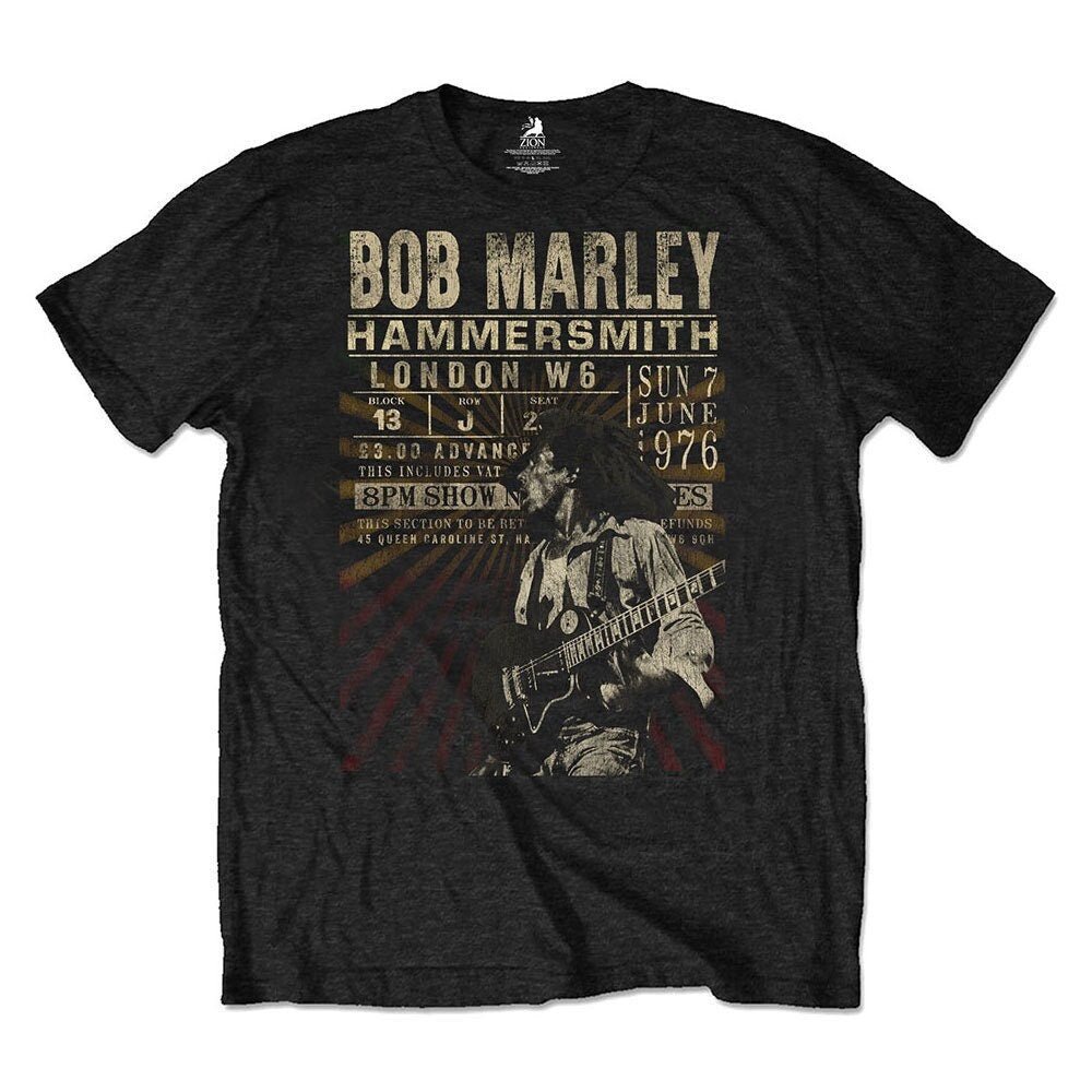 Bob Marley T-Shirt -Hammersmith '76 (Eco-Friendly) - Unisex Official Licensed Design - Worldwide Shipping - Jelly Frog