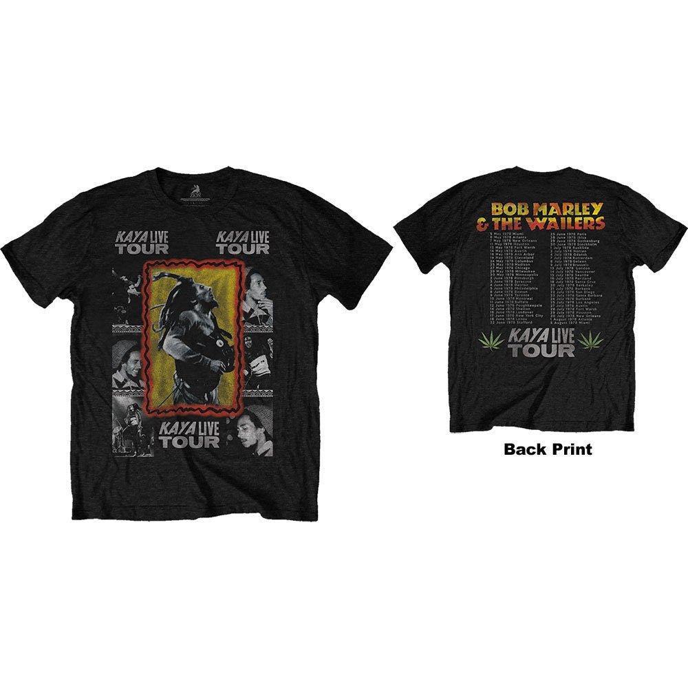 Bob Marley T-Shirt - Kaya Tour (Back Print) - Unisex Official Licensed Design - Worldwide Shipping - Jelly Frog