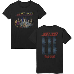 Bon Jovi Adult T-Shirt - Tour '84 (Back Print) - Official Licensed Design - Worldwide Shipping - Jelly Frog