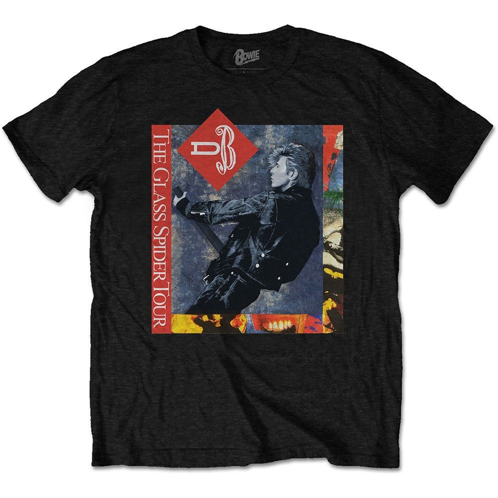 David Bowie Unisex T-Shirt - Glass Spider Tour '87 (Back Print) - Official Licensed Design - Worldwide Shipping - Jelly Frog