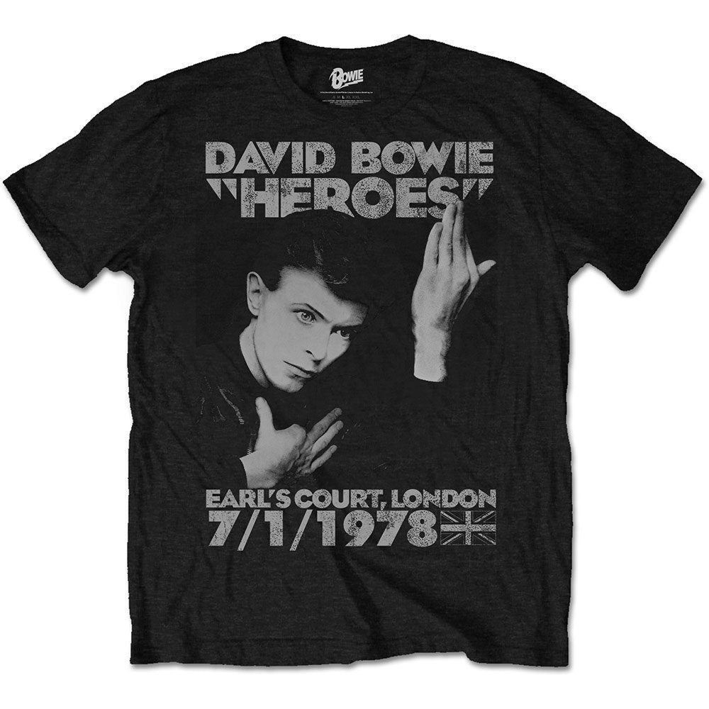 David Bowie Unisex T-Shirt - Heroes Earls Court - Official Licensed Design - Worldwide Shipping - Jelly Frog