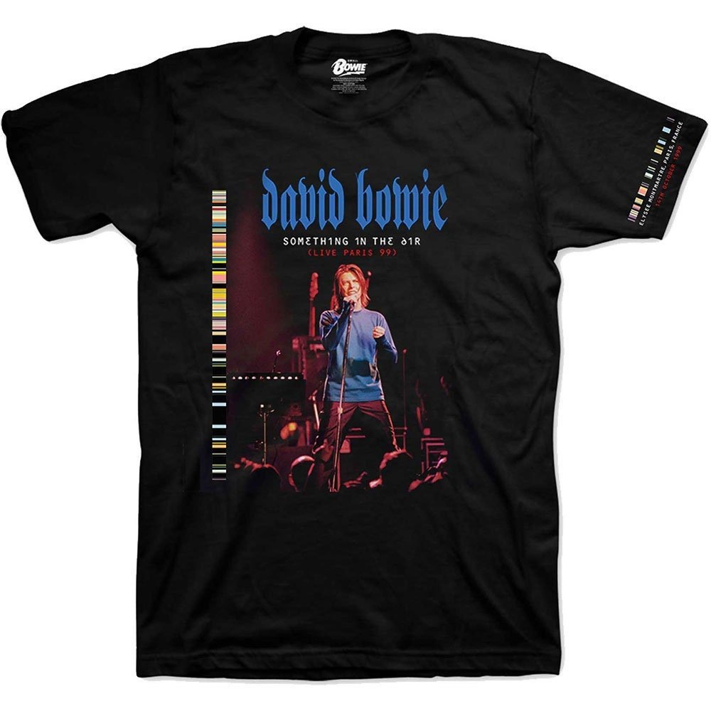 David Bowie Unisex T-Shirt - Live in Paris (Sleeve Print) - Official Licensed Design - Worldwide Shipping - Jelly Frog