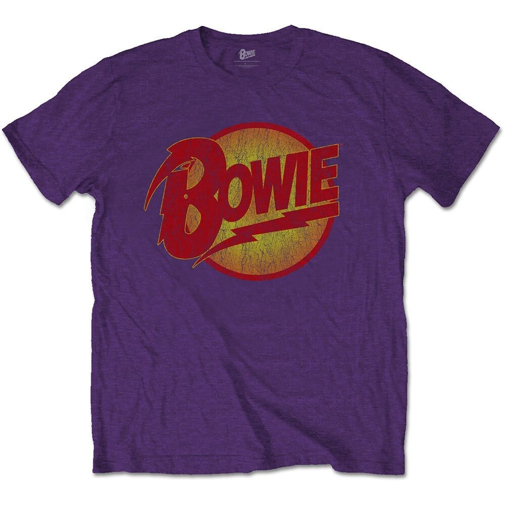 David Bowie Unisex T-Shirt - Vintage Diamond Dogs Logo Purple - Official Licensed Design - Worldwide Shipping - Jelly Frog