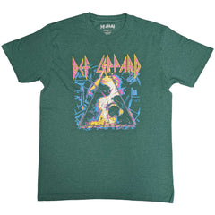 Def Leppard T-Shirt - Hysteria Album Art - Green Official Licensed Design - Jelly Frog